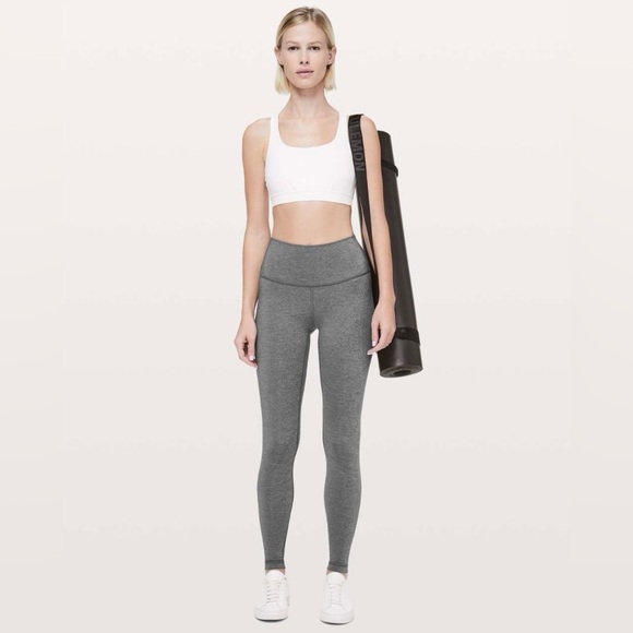 lululemon athletica Pants - Lululemon Wunder Under Hi-Rise Tight *Luxtreme 28" Heathered Black Grey 8 Yoga